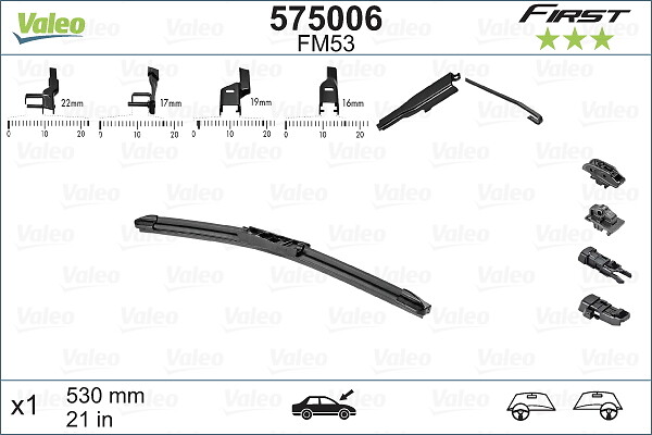 VALEO MULTIC. Ablaktörlő lapát 575006_VALEO